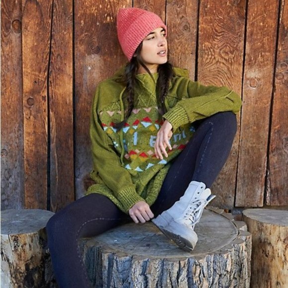 Free People Sweaters - New Free People Movement Ski Bum Knit Pullover Tunic Sweater Hoodie
